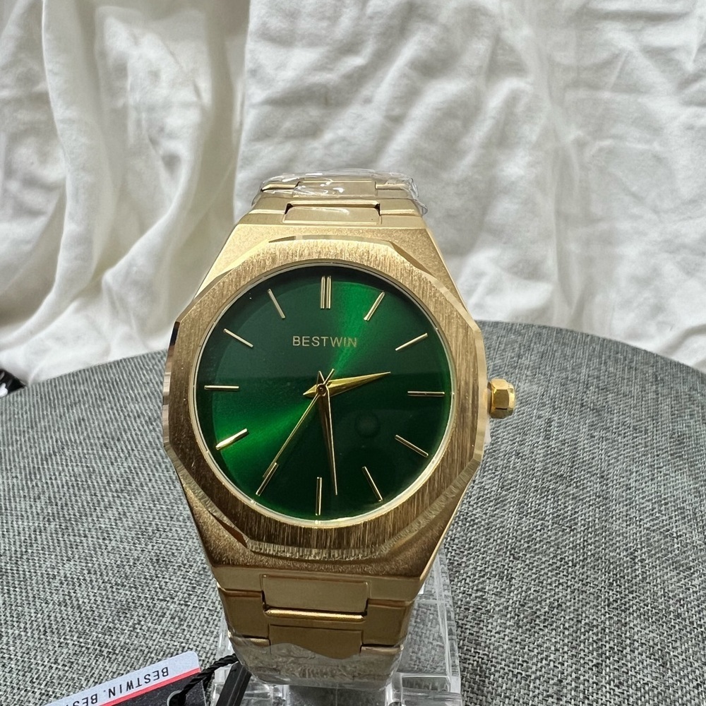 MENS BUSINESS WATCH ADJUSTABLE LINKS BRAND BESTWIN, STAINLESS STEEL ☑️ - Picture 3 of 10